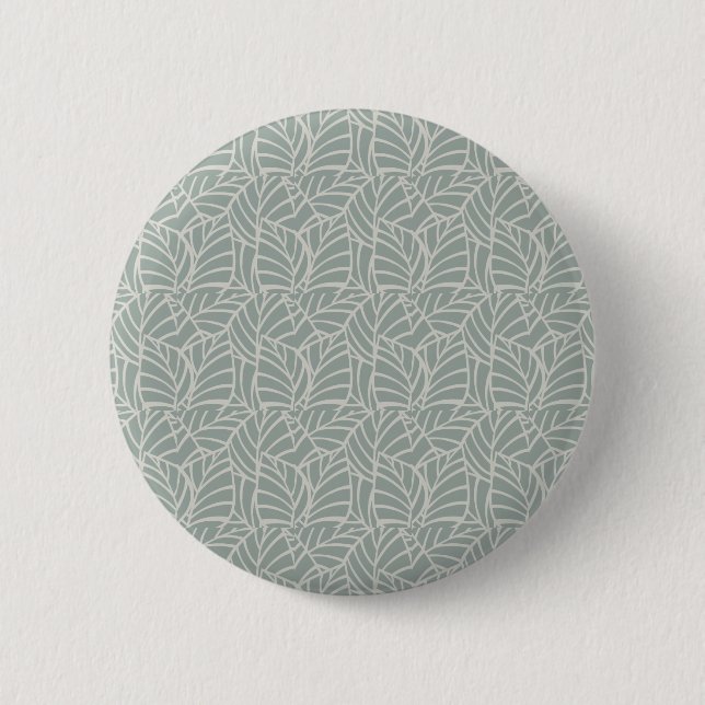 Badge Rond 5 Cm Veines Botaniques Minimalistes (Devant)