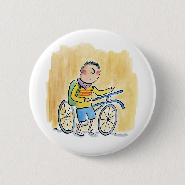 Badge Rond 5 Cm Vélo (Devant)