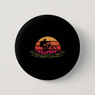 Badge Rond 5 Cm Vélo de Montagne Bicyclette Rétro Mtb Cyclisme Vél