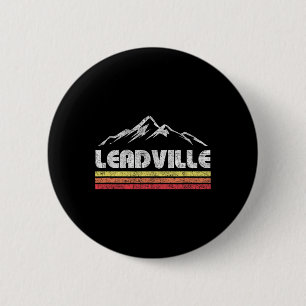 Badge Rond 5 Cm Vélo de montagne rétro Vintage Leadville Colorado