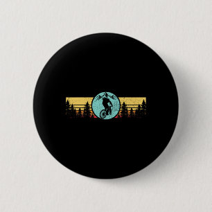 Badge Rond 5 Cm Vélo de Montagne Vintage Rétro Mtb Cyclisme Nat