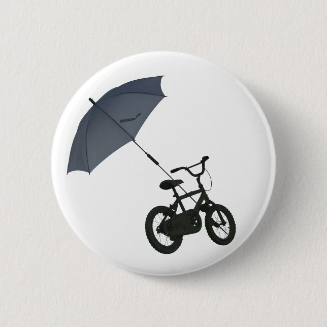 Badge Rond 5 Cm vélo + parapluie (Devant)