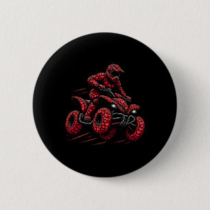 Badge Rond 5 Cm Vélo Quad 4 roues ATV moto cœur pilote ATV garçons