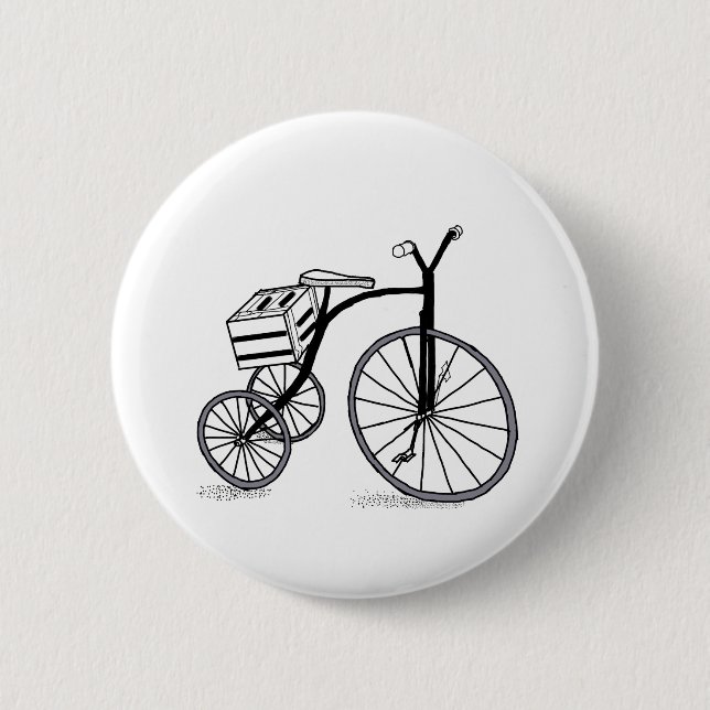 Badge Rond 5 Cm Vélo sur 3 roues (Devant)