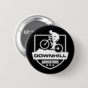 Badge Rond 5 Cm vélo tout terrain descente en montagne