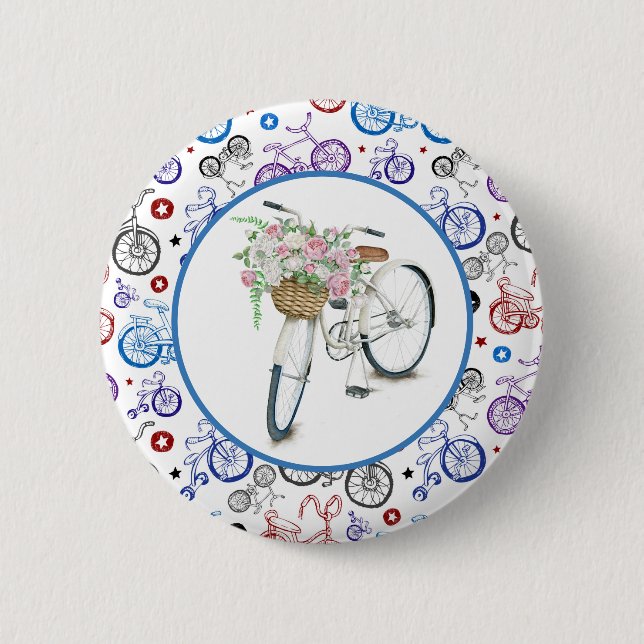 Badge Rond 5 Cm Vélos (Devant)