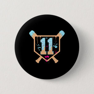 Badge Rond 5 Cm Vendre 11 Ans Crème de glace Drip 11e anniversaire