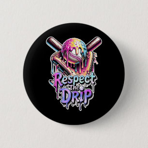 Badge Rond 5 Cm Vendre La Crème De Glace Déchets Respecter La Déch