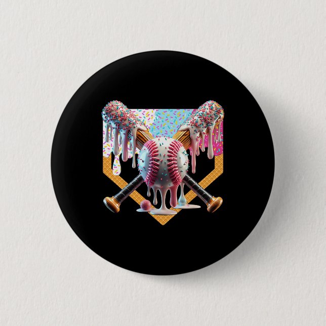 Badge Rond 5 Cm Vendre La Goutte Pour Les Garçons La Glacée De Crè (Devant)