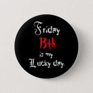 Badge Rond 5 Cm Vendredi 13