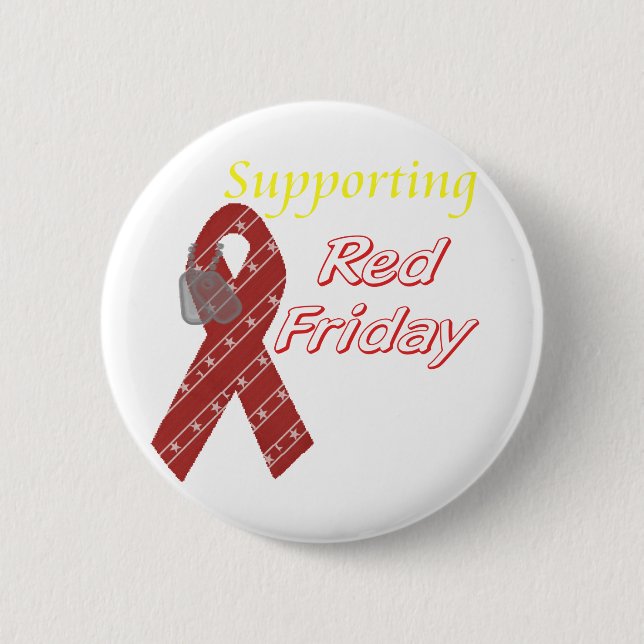 Badge Rond 5 Cm Vendredi rouge (Devant)