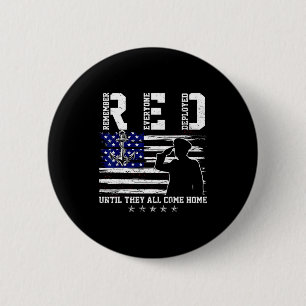 Badge Rond 5 Cm Vendredi rouge jusqu'à ce que la famille de marin