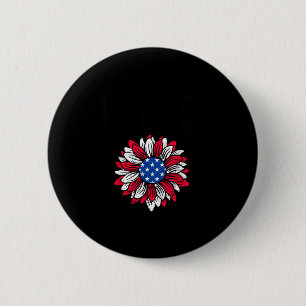 Badge Rond 5 Cm vendredis rouges drapeau tournesol usa se souvenir