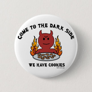 Badge Rond 5 Cm Venez au côté en noir