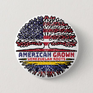 Badge Rond 5 Cm Venezuela Vénézuélien États-Unis États-Unis