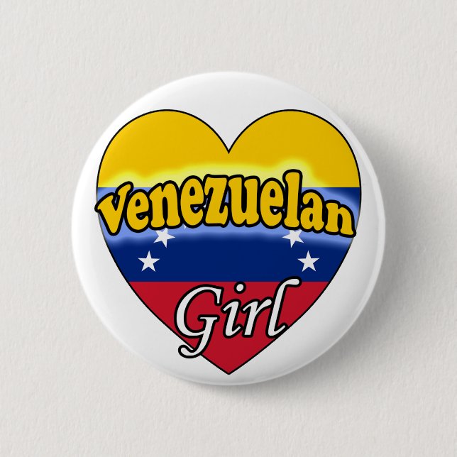 Badge Rond 5 Cm Venezuelan Girl (Devant)