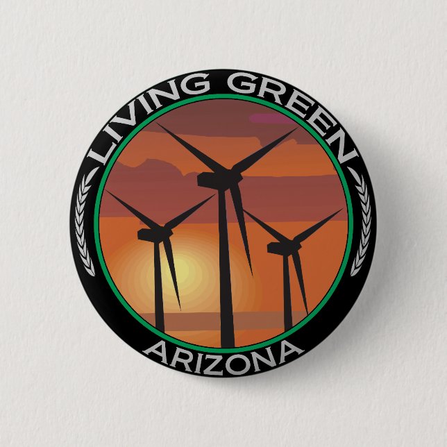 Badge Rond 5 Cm Vent vert Arizona (Devant)