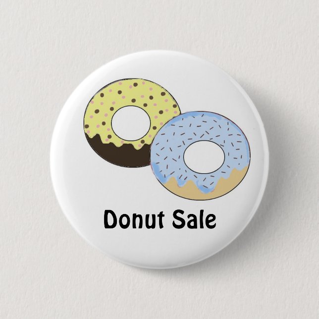 Badge Rond 5 Cm Vente de Beignets (Devant)