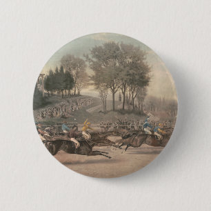 Badge Rond 5 Cm Ventilateur de course de chevaux TOP