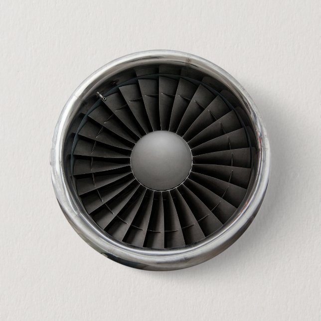Badge Rond 5 Cm Ventilateur moteur à réaction (Devant)