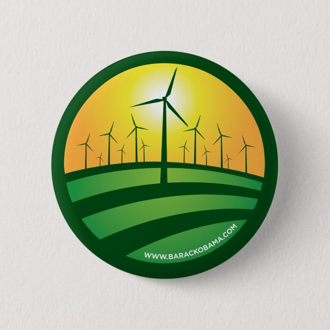 Badge Rond 5 Cm Vents d'Obama de bouton de changement (Devant)