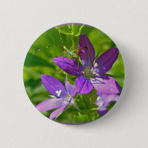 Badge Rond 5 Cm Vénus Regard Verre Fleur sauvage Floral