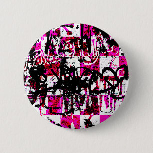 Badge Rond 5 Cm Vérificateurs roses
