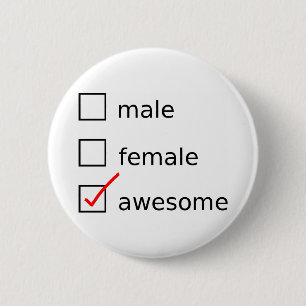 Badge Rond 5 Cm Vérifiez-moi se boutonnent