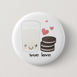Badge Rond 5 Cm Véritable bouton d'amour