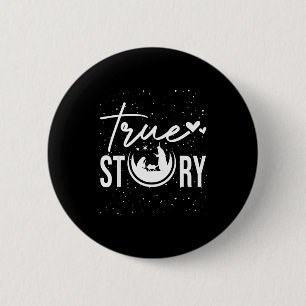 Badge Rond 5 Cm Véritable Histoire Crèche Chrétien Noël Xmas