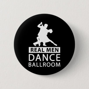 Badge Rond 5 Cm Véritable Homme Danse Salle De Bal Chemise Danse S