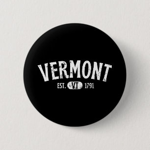 Badge Rond 5 Cm Vermont Retro Vintage VT
