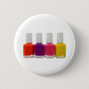 Badge Rond 5 Cm Vernis à ongles au néon