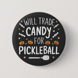 Badge Rond 5 Cm Verront Des Bonbons Pour Le Pickleball Éffrayant H