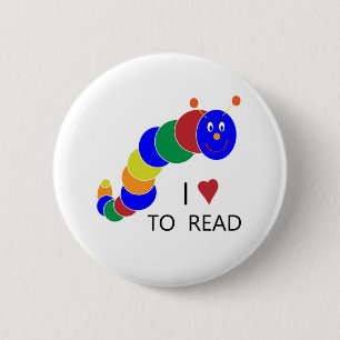 Badge Rond 5 Cm Vers de livre