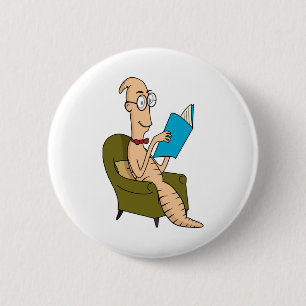 Badge Rond 5 Cm Vers de livre