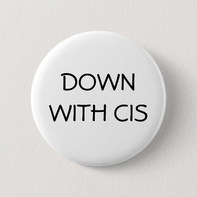 Badge Rond 5 Cm Vers le bas avec cis (Devant)