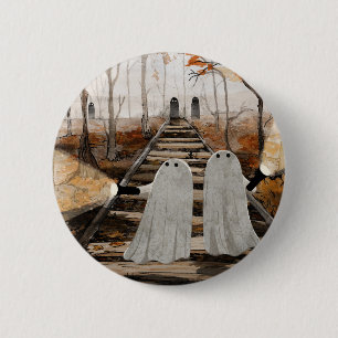 Badge Rond 5 Cm Vers Le Bas Les Pistes Hantées