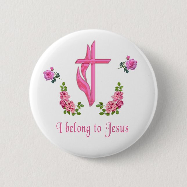 Badge Rond 5 Cm Verset biblique (Devant)