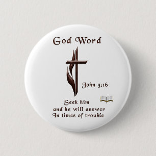 Badge Rond 5 Cm Verset biblique