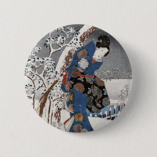 Badge Rond 5 Cm Version moderne du conte de Genji sur la scène des