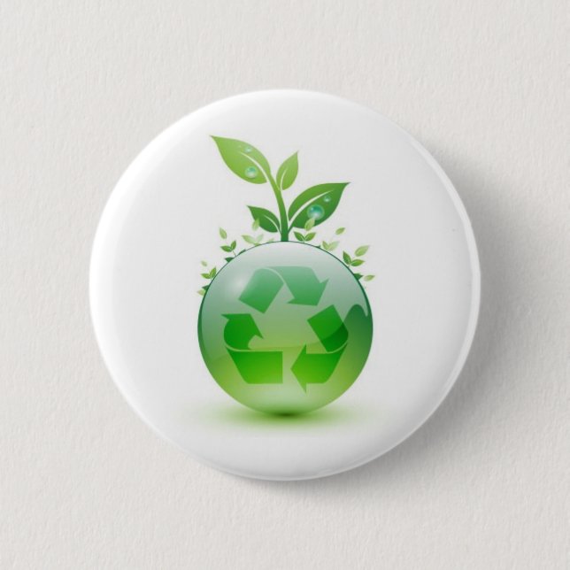 Badge Rond 5 Cm Vert allant (Devant)