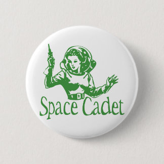 Badge Rond 5 Cm Vert de cadet de l'espace