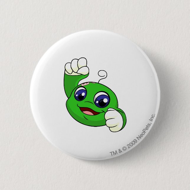 Badge Rond 5 Cm Vert de Kiko (Devant)