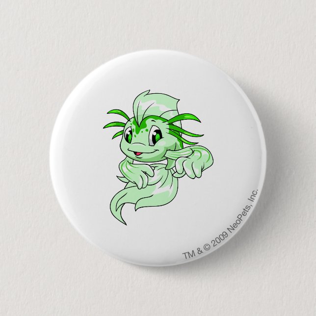Badge Rond 5 Cm Vert de Koi (Devant)