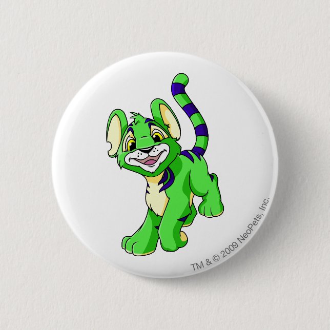 Badge Rond 5 Cm Vert de Kougra (Devant)