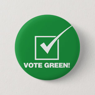 Badge Rond 5 Cm Vert de vote - solide