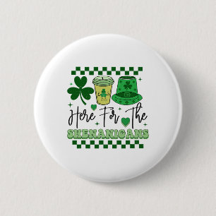 Badge Rond 5 Cm Vert Irlandais Fête Saint-Patrick Trèfle Irlande S