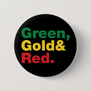 Badge Rond 5 Cm Vert, or et rouge