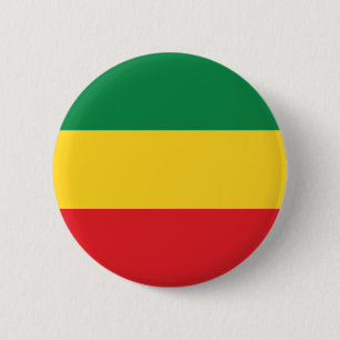 Badge Rond 5 Cm Vert, or (jaune) et drapeau de couleurs rouges